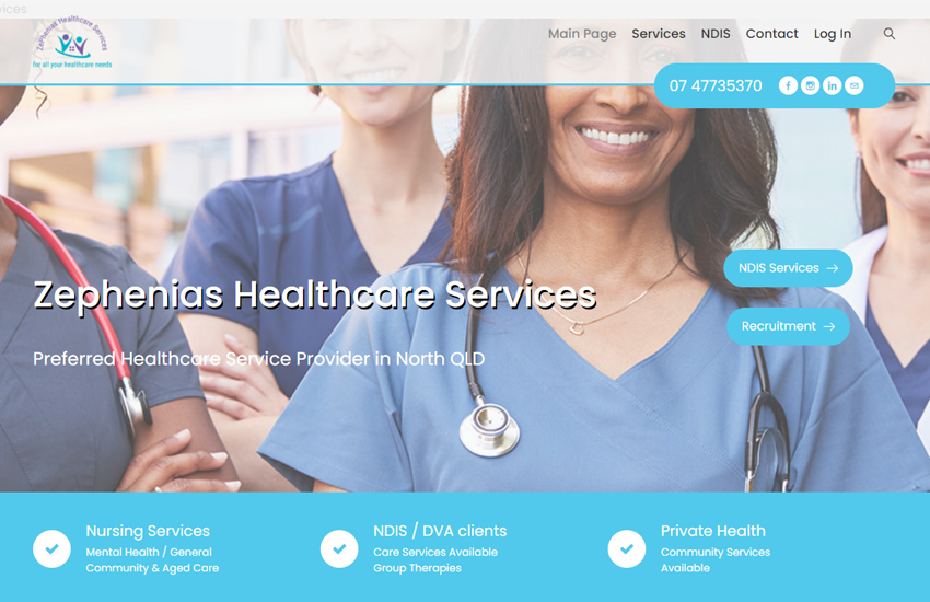 zephenias healthcare website made with Spotless theme