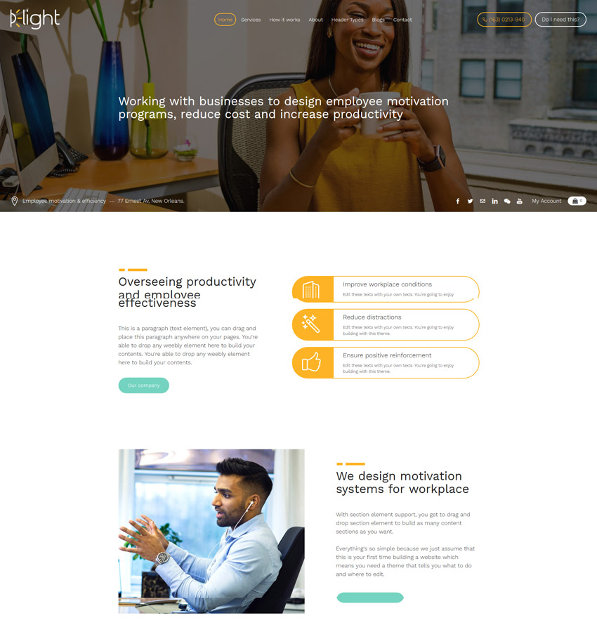 delight template for weebly