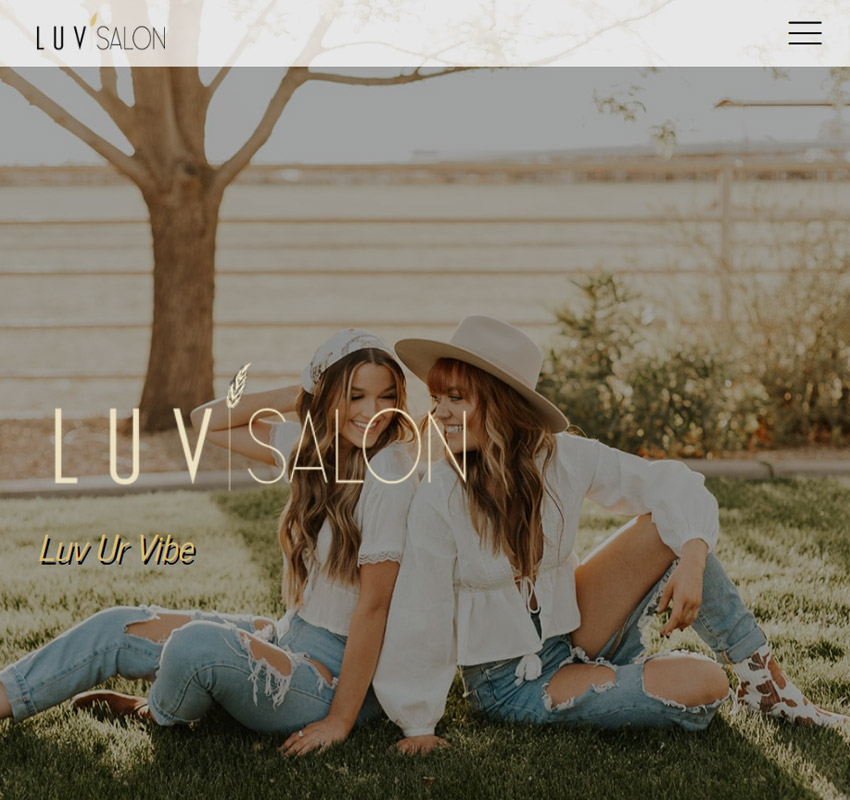 theme user example - Luv Salon website